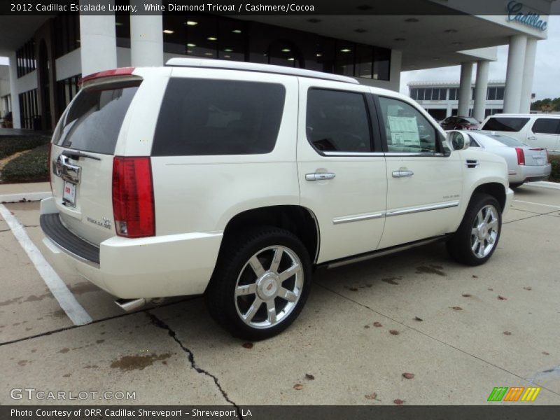 White Diamond Tricoat / Cashmere/Cocoa 2012 Cadillac Escalade Luxury