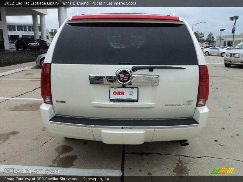White Diamond Tricoat / Cashmere/Cocoa 2012 Cadillac Escalade Luxury