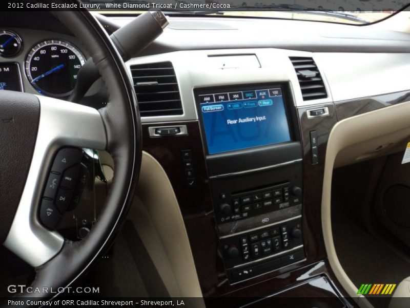 White Diamond Tricoat / Cashmere/Cocoa 2012 Cadillac Escalade Luxury