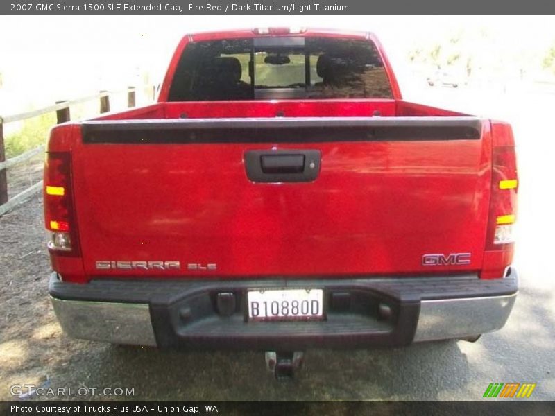Fire Red / Dark Titanium/Light Titanium 2007 GMC Sierra 1500 SLE Extended Cab