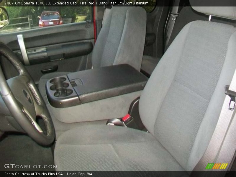 Fire Red / Dark Titanium/Light Titanium 2007 GMC Sierra 1500 SLE Extended Cab