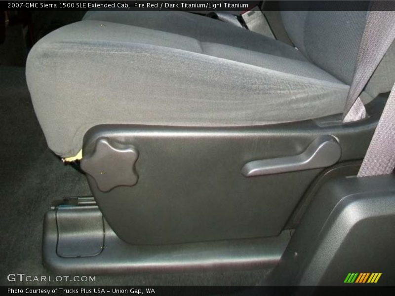 Fire Red / Dark Titanium/Light Titanium 2007 GMC Sierra 1500 SLE Extended Cab