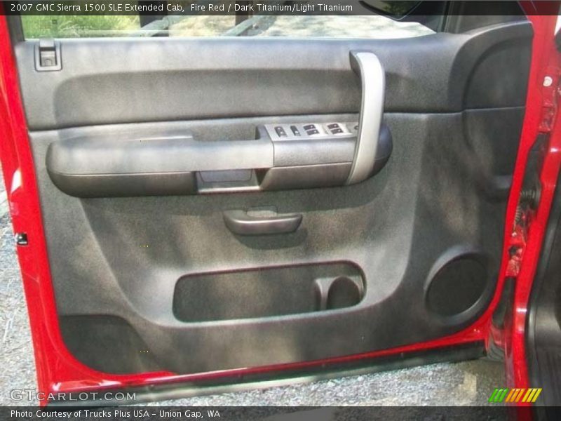 Fire Red / Dark Titanium/Light Titanium 2007 GMC Sierra 1500 SLE Extended Cab