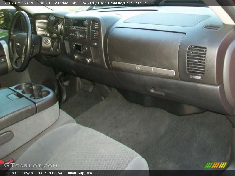 Fire Red / Dark Titanium/Light Titanium 2007 GMC Sierra 1500 SLE Extended Cab
