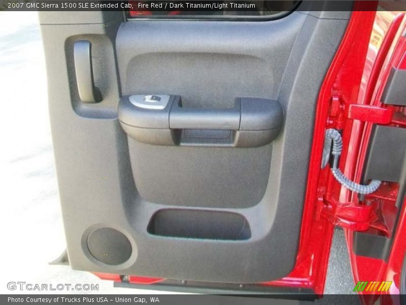 Fire Red / Dark Titanium/Light Titanium 2007 GMC Sierra 1500 SLE Extended Cab