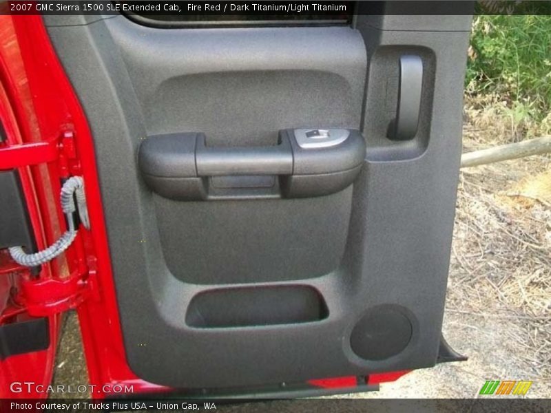 Fire Red / Dark Titanium/Light Titanium 2007 GMC Sierra 1500 SLE Extended Cab