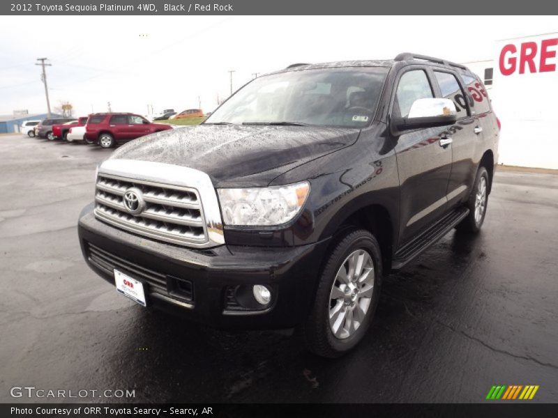 Black / Red Rock 2012 Toyota Sequoia Platinum 4WD