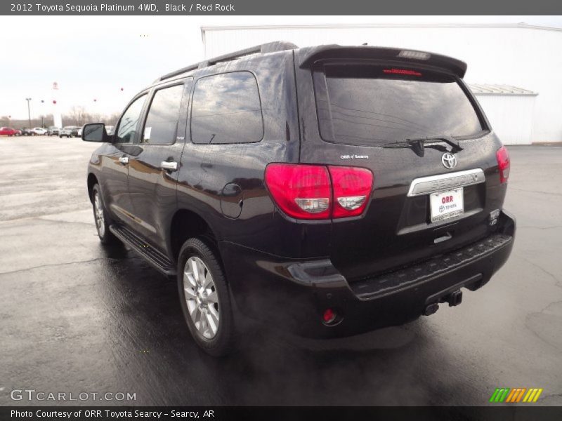 Black / Red Rock 2012 Toyota Sequoia Platinum 4WD