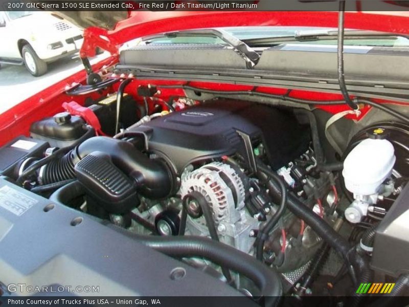 Fire Red / Dark Titanium/Light Titanium 2007 GMC Sierra 1500 SLE Extended Cab