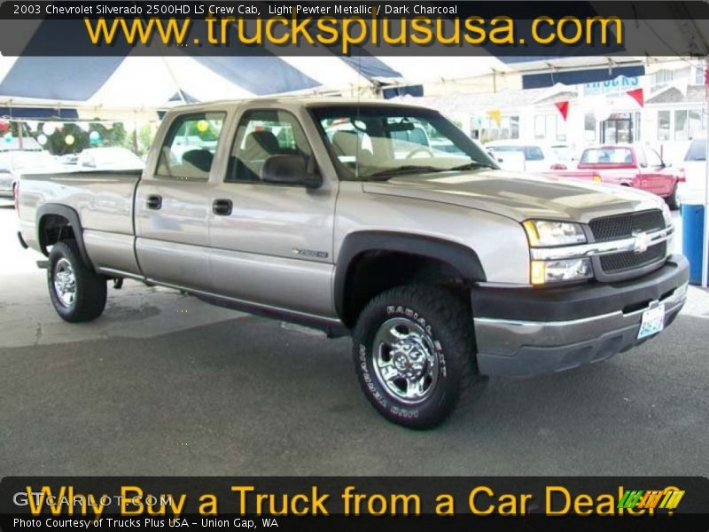 Light Pewter Metallic / Dark Charcoal 2003 Chevrolet Silverado 2500HD LS Crew Cab