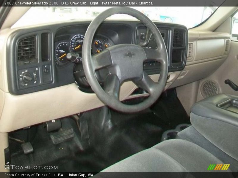 Light Pewter Metallic / Dark Charcoal 2003 Chevrolet Silverado 2500HD LS Crew Cab