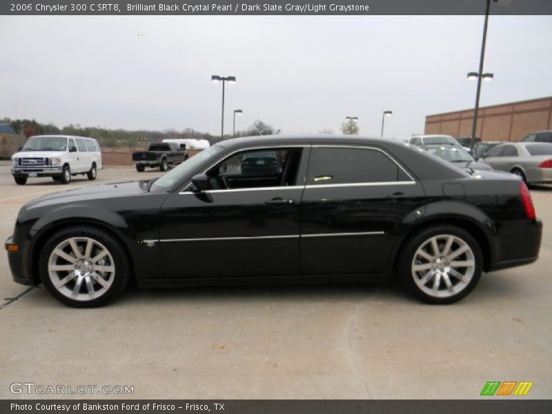 Brilliant Black Crystal Pearl / Dark Slate Gray/Light Graystone 2006 Chrysler 300 C SRT8