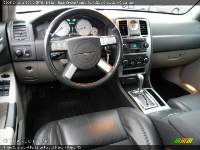 Brilliant Black Crystal Pearl / Dark Slate Gray/Light Graystone 2006 Chrysler 300 C SRT8