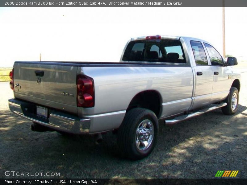 Bright Silver Metallic / Medium Slate Gray 2008 Dodge Ram 3500 Big Horn Edition Quad Cab 4x4