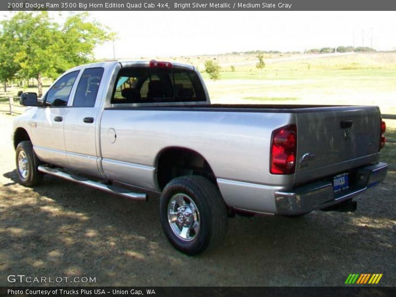 Bright Silver Metallic / Medium Slate Gray 2008 Dodge Ram 3500 Big Horn Edition Quad Cab 4x4