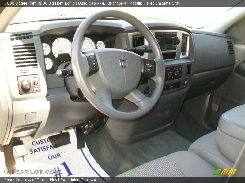 Bright Silver Metallic / Medium Slate Gray 2008 Dodge Ram 3500 Big Horn Edition Quad Cab 4x4