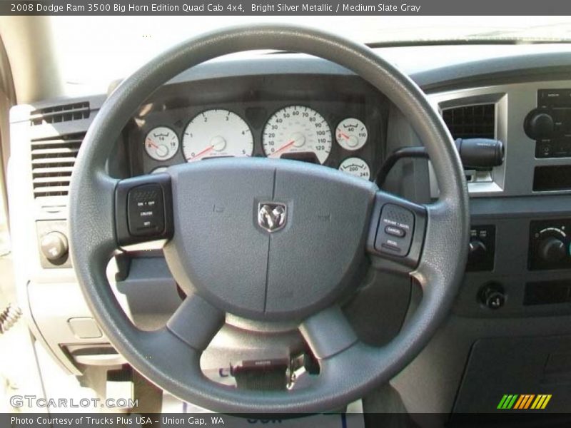 Bright Silver Metallic / Medium Slate Gray 2008 Dodge Ram 3500 Big Horn Edition Quad Cab 4x4