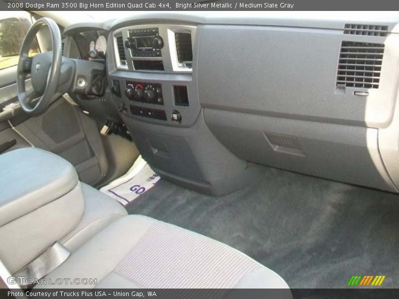 Bright Silver Metallic / Medium Slate Gray 2008 Dodge Ram 3500 Big Horn Edition Quad Cab 4x4