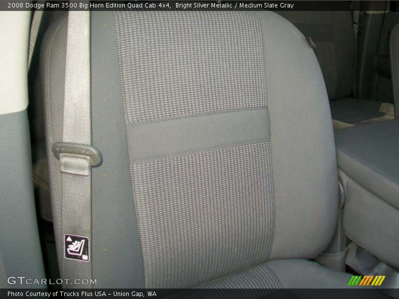 Bright Silver Metallic / Medium Slate Gray 2008 Dodge Ram 3500 Big Horn Edition Quad Cab 4x4