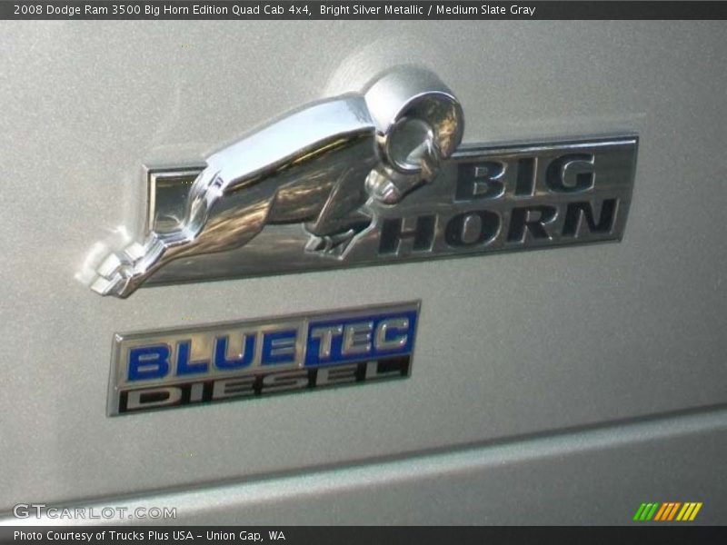 Bright Silver Metallic / Medium Slate Gray 2008 Dodge Ram 3500 Big Horn Edition Quad Cab 4x4