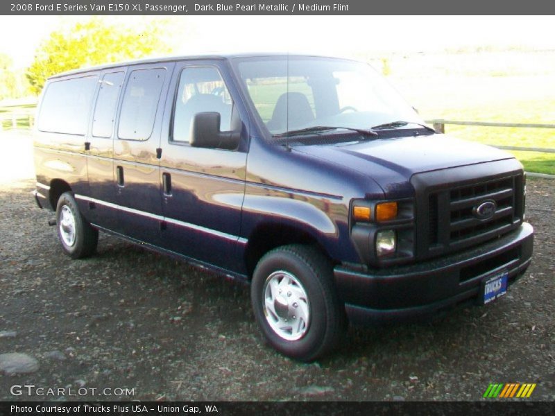 Dark Blue Pearl Metallic / Medium Flint 2008 Ford E Series Van E150 XL Passenger