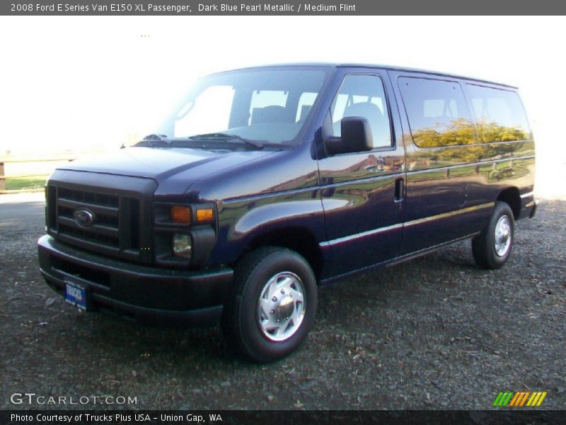 Dark Blue Pearl Metallic / Medium Flint 2008 Ford E Series Van E150 XL Passenger