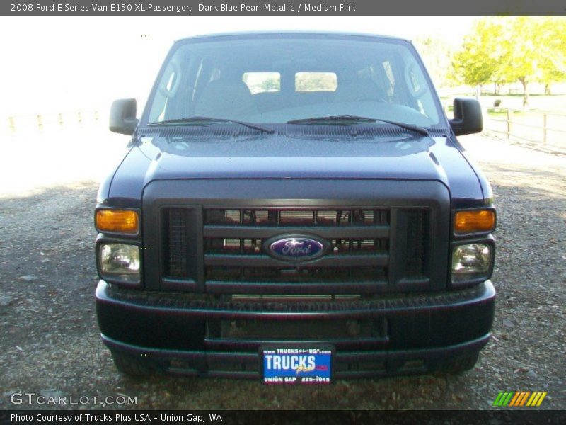 Dark Blue Pearl Metallic / Medium Flint 2008 Ford E Series Van E150 XL Passenger
