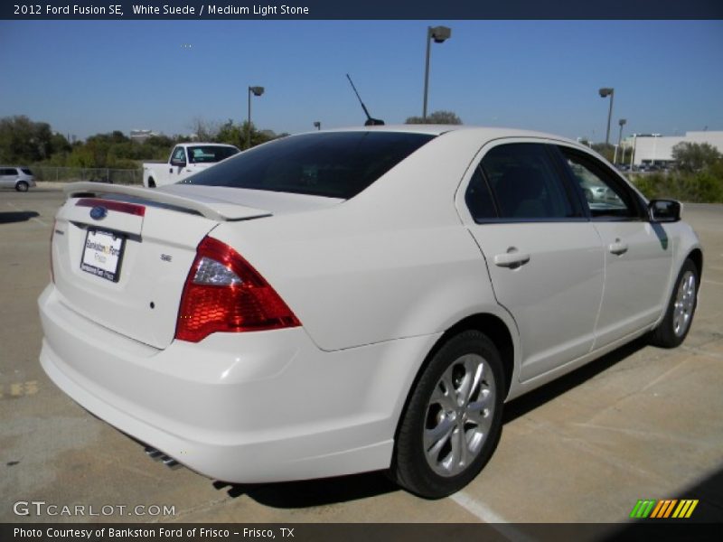 White Suede / Medium Light Stone 2012 Ford Fusion SE