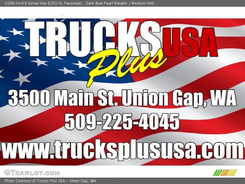 Dark Blue Pearl Metallic / Medium Flint 2008 Ford E Series Van E150 XL Passenger