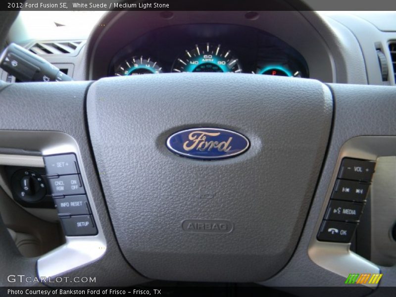 White Suede / Medium Light Stone 2012 Ford Fusion SE