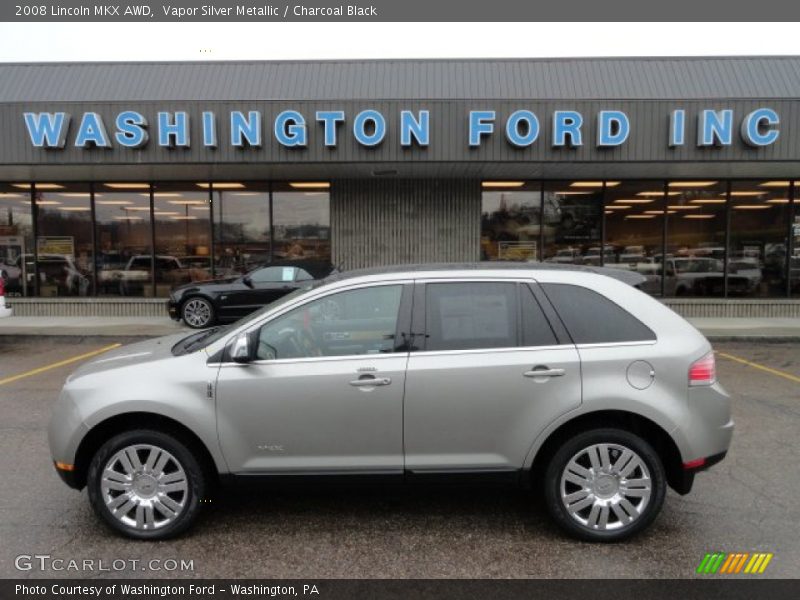 Vapor Silver Metallic / Charcoal Black 2008 Lincoln MKX AWD