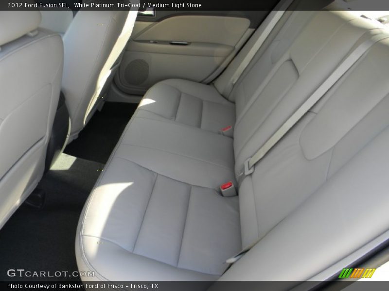 White Platinum Tri-Coat / Medium Light Stone 2012 Ford Fusion SEL