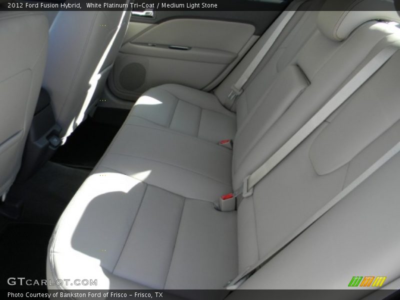 White Platinum Tri-Coat / Medium Light Stone 2012 Ford Fusion Hybrid