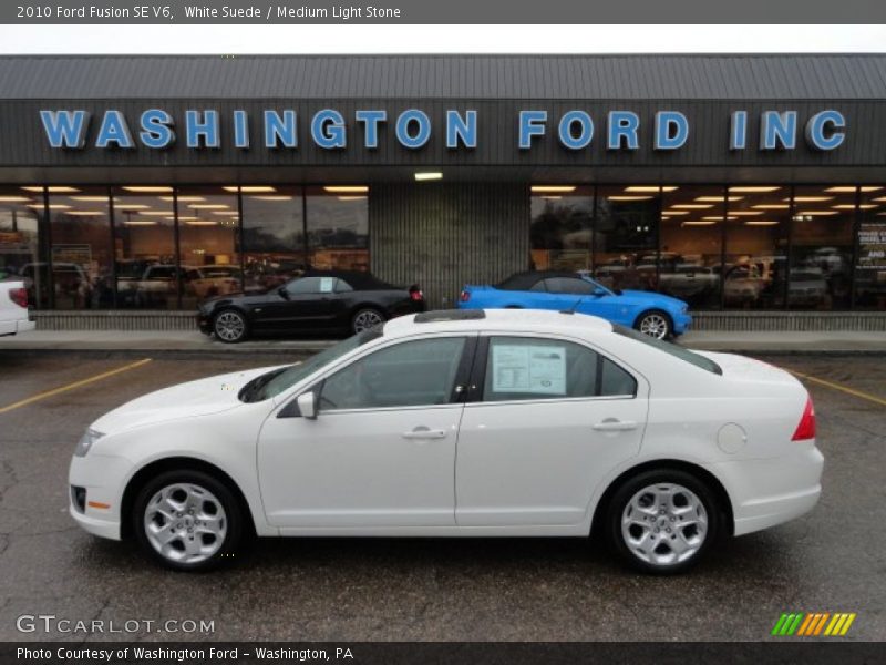 White Suede / Medium Light Stone 2010 Ford Fusion SE V6