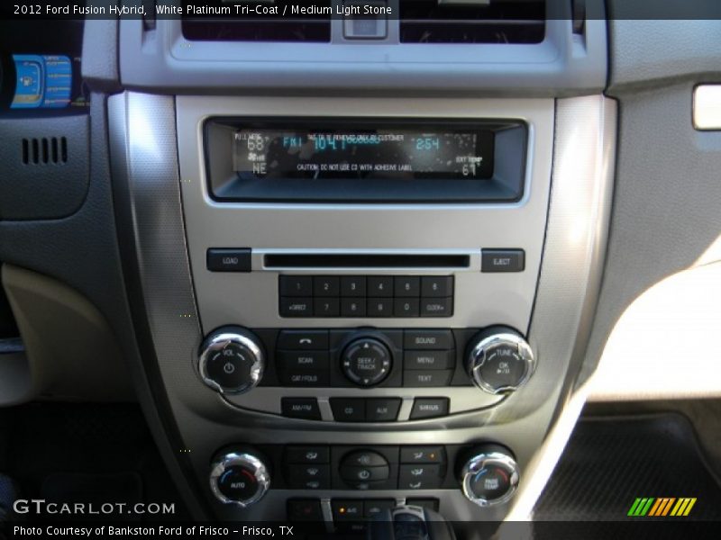 Controls of 2012 Fusion Hybrid