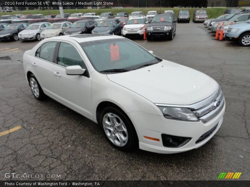 White Suede / Medium Light Stone 2010 Ford Fusion SE V6
