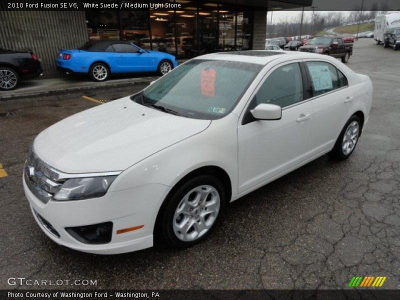 White Suede / Medium Light Stone 2010 Ford Fusion SE V6