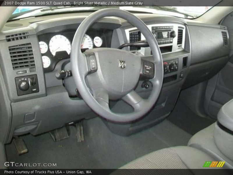 Bright Silver Metallic / Medium Slate Gray 2007 Dodge Ram 1500 SLT Quad Cab