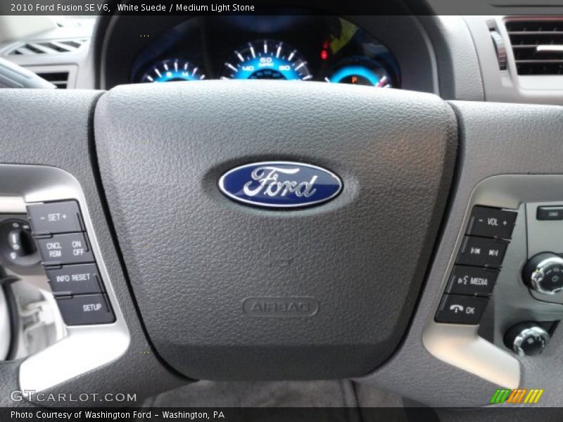 White Suede / Medium Light Stone 2010 Ford Fusion SE V6