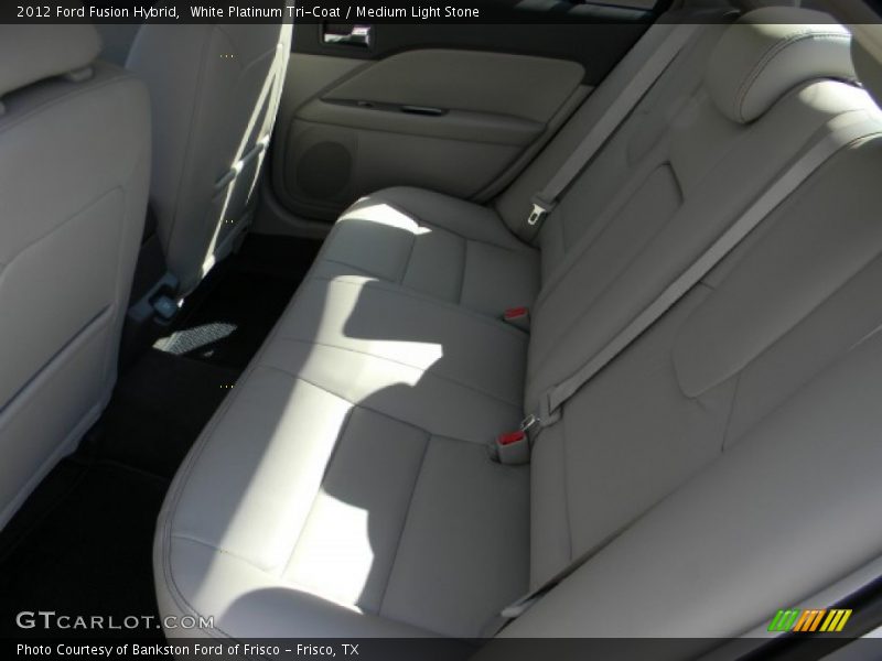 White Platinum Tri-Coat / Medium Light Stone 2012 Ford Fusion Hybrid