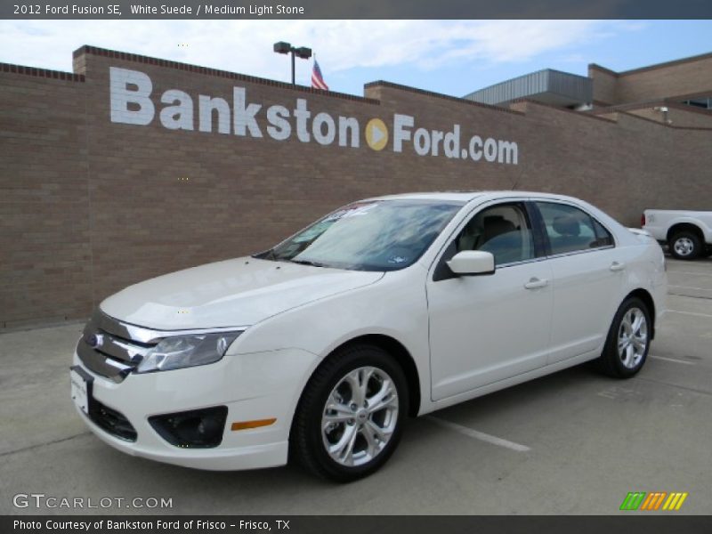 White Suede / Medium Light Stone 2012 Ford Fusion SE