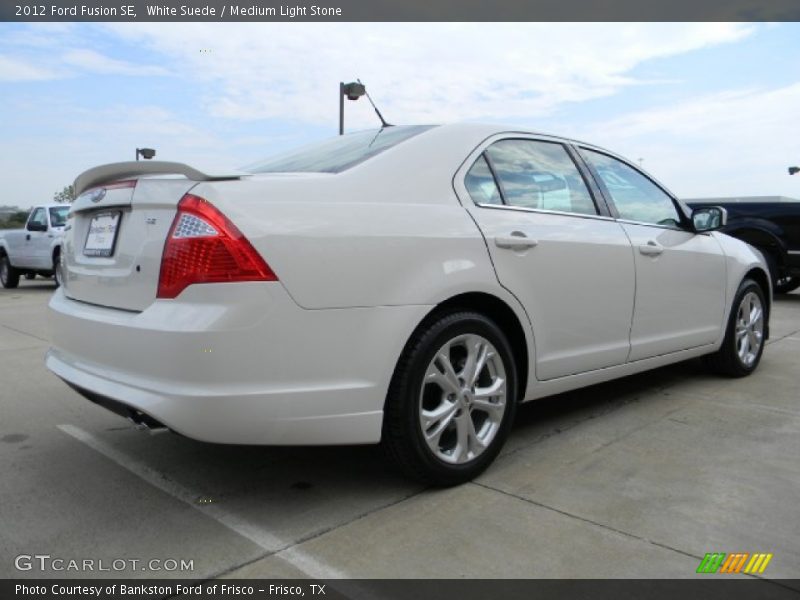 White Suede / Medium Light Stone 2012 Ford Fusion SE