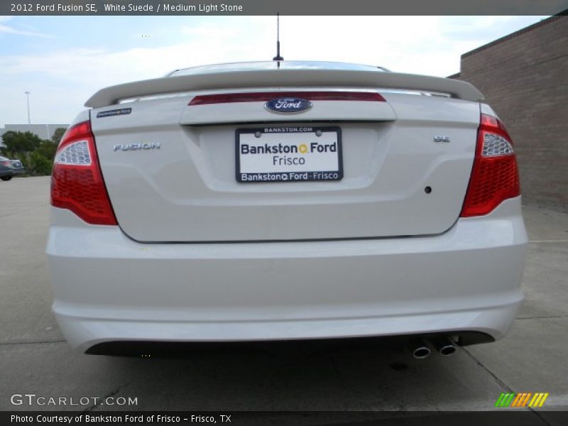 White Suede / Medium Light Stone 2012 Ford Fusion SE