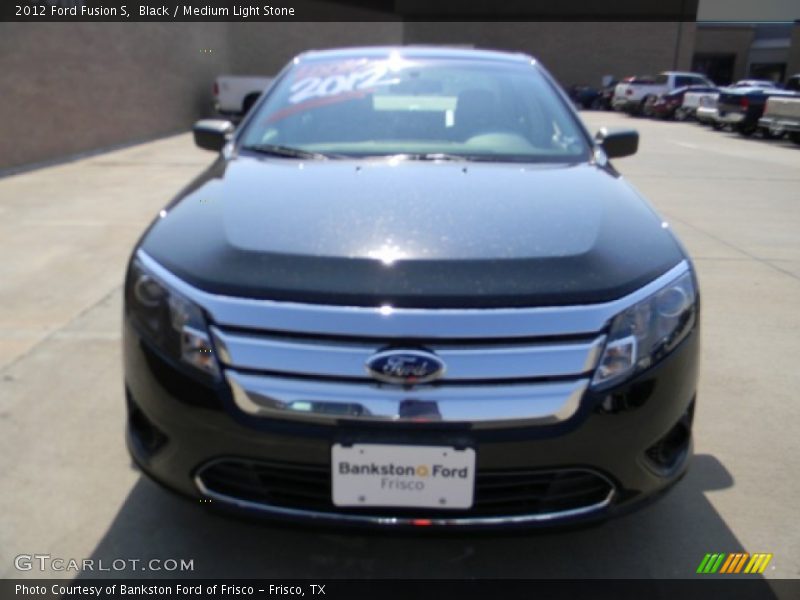 Black / Medium Light Stone 2012 Ford Fusion S