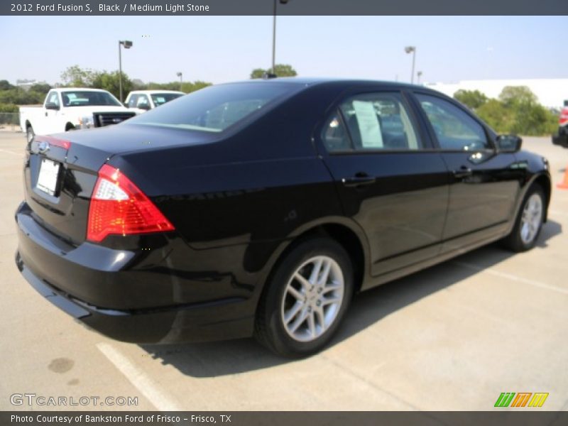 Black / Medium Light Stone 2012 Ford Fusion S