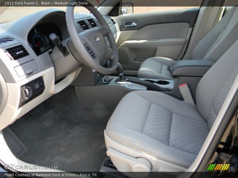 Black / Medium Light Stone 2012 Ford Fusion S