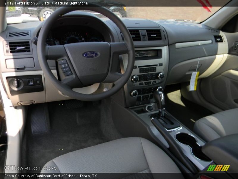 Black / Medium Light Stone 2012 Ford Fusion S