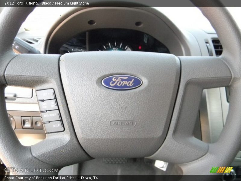 Black / Medium Light Stone 2012 Ford Fusion S