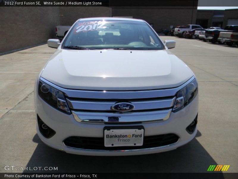 White Suede / Medium Light Stone 2012 Ford Fusion SE