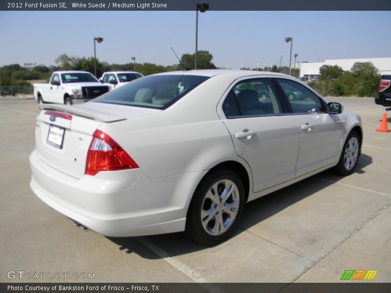 White Suede / Medium Light Stone 2012 Ford Fusion SE